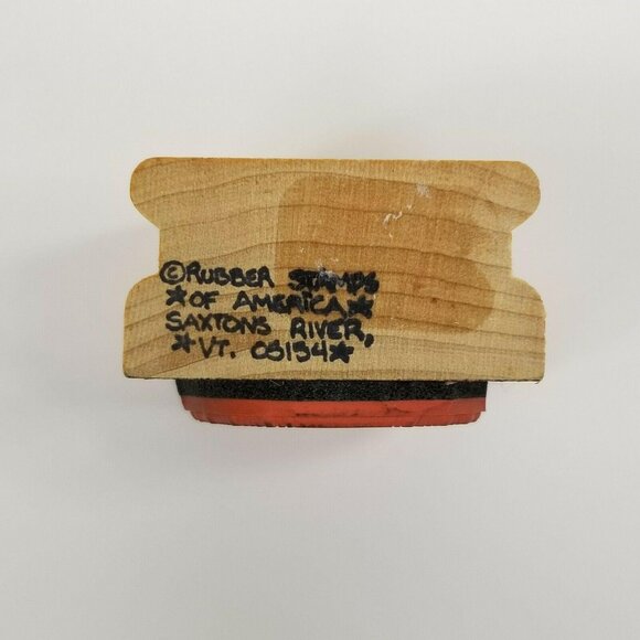 Vintage Rubber Stamps Lot Christmas Tree Bells Teddy Bear Peace Heart Holiday - Picture 9 of 12